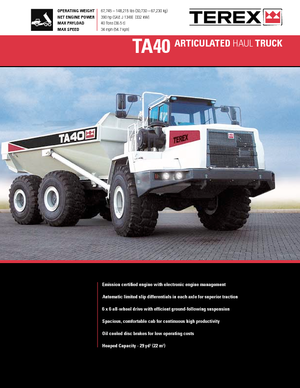 Dumperini articolati Terex TA 40