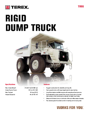Dumper Rigidi Terex TR 60