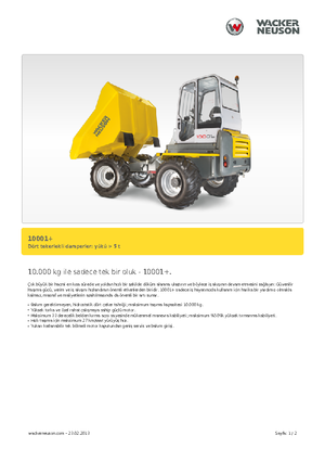 Dumpers a Ruote Neuson 10001
