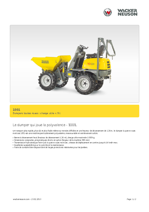 Dumpers a Ruote Neuson 1001