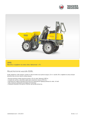 Dumpers a Ruote Neuson 1001