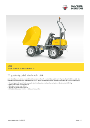 Dumpers a Ruote Neuson 1601