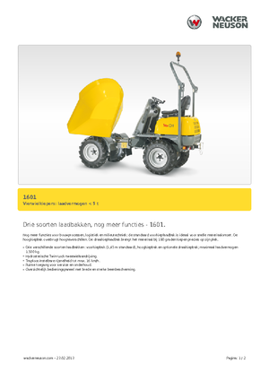 Dumpers a Ruote Neuson 1601