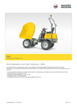 Dumpers a Ruote Neuson 1601