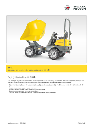 Dumpers a Ruote Neuson 2001