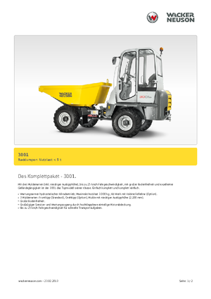 Dumpers a Ruote Neuson 3001