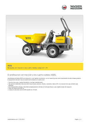 Dumpers a Ruote Neuson 4001