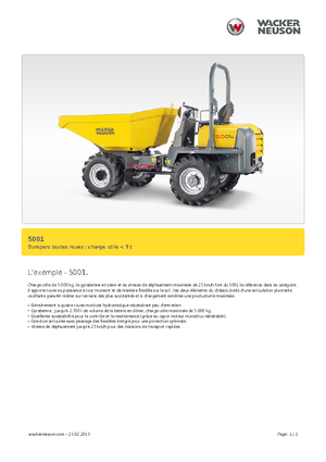 Dumpers a Ruote Neuson 5001