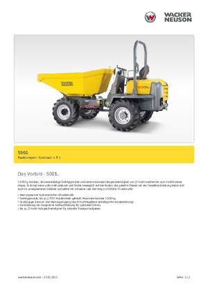 Dumpers a Ruote Neuson 5001