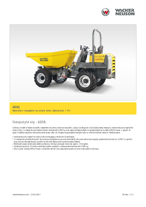 Dumpers a Ruote Neuson 6001