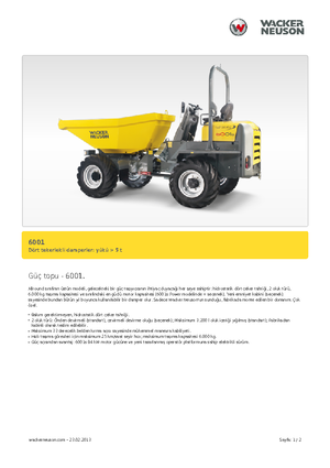Dumpers a Ruote Neuson 6001