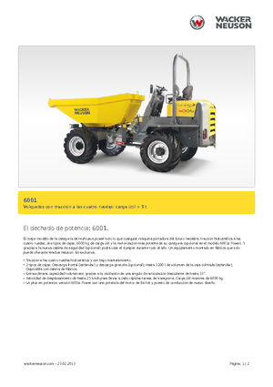 Dumpers a Ruote Neuson 6001