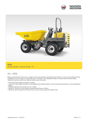 Dumpers a Ruote Neuson 6001