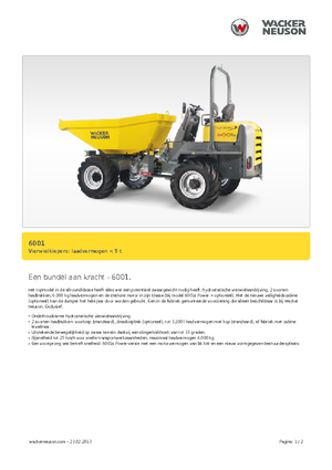 Dumpers a Ruote Neuson 6001