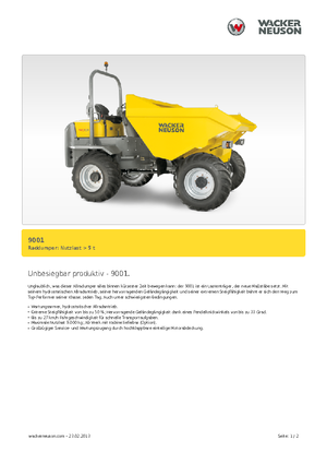 Dumpers a Ruote Neuson 9001