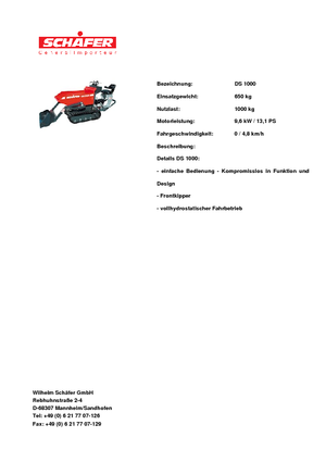 Dumper cingolati SCHÄFER DS 1000