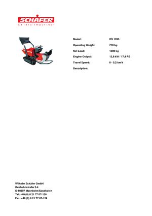 Dumper cingolati SCHÄFER DS 1200