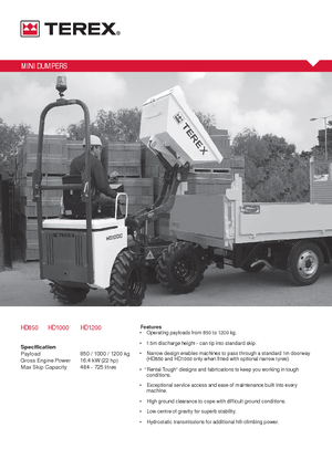 Dumpers a Ruote Terex HD 1200
