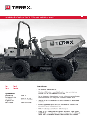 Dumpers a Ruote Terex TA 3