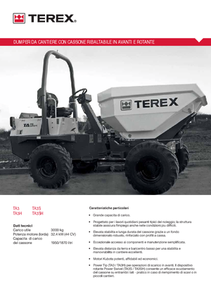 Dumpers a Ruote Terex TA 3