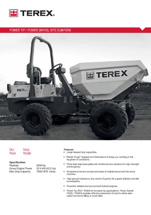 Dumpers a Ruote Terex TA 3