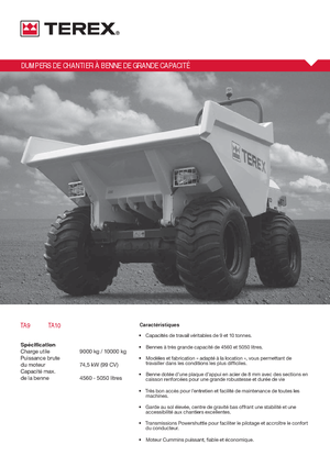 Dumpers a Ruote Terex TA 9
