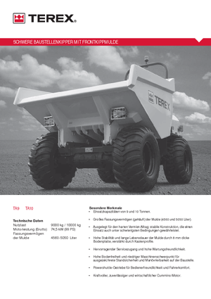 Dumpers a Ruote Terex TA 9