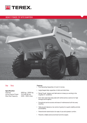 Dumpers a Ruote Terex TA 9