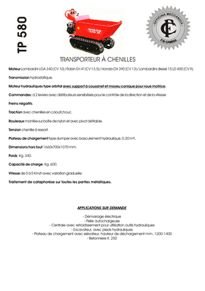 Dumper cingolati Camisa TP 580