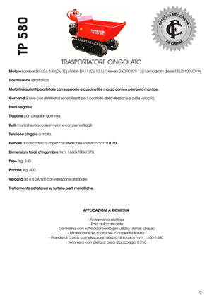 Dumper cingolati Camisa TP 580