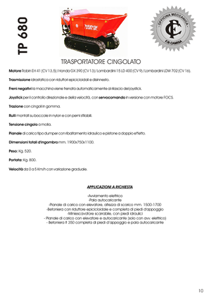 Dumper cingolati Camisa TP 680