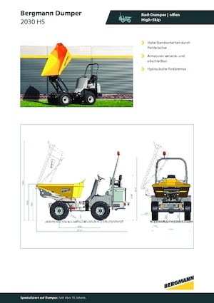 Dumpers a Ruote Bergmann 2030HS
