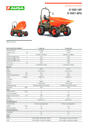 Dumpers a Ruote Ausa D 1001 APG