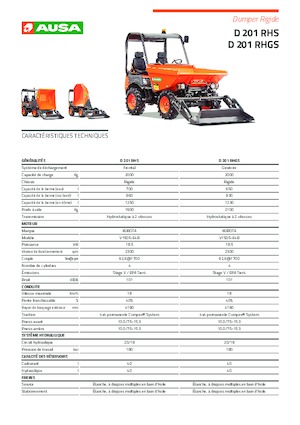 Dumpers a Ruote Ausa D 201 RHS