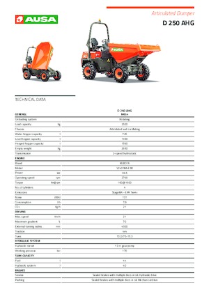 Dumpers a Ruote Ausa D 250 AHG