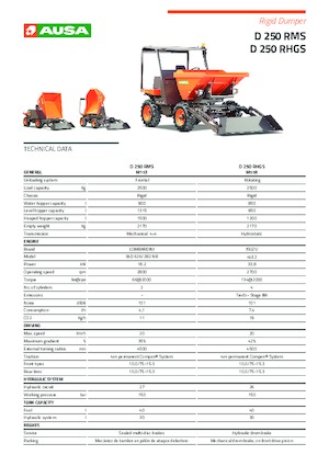 Dumpers a Ruote Ausa D 250 RHGS