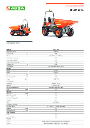 Dumpers a Ruote Ausa D 601 AHG