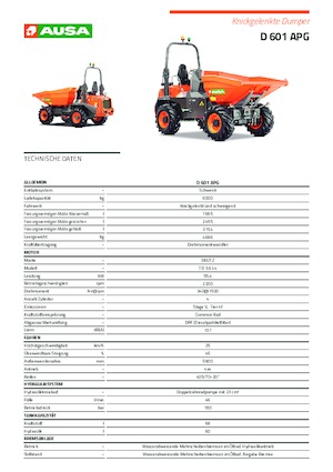 Dumpers a Ruote Ausa D 601APG 