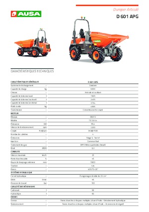 Dumpers a Ruote Ausa D 601APG 