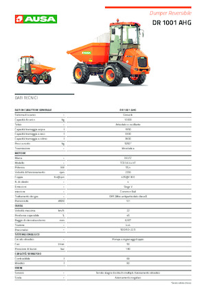 Dumpers a Ruote Ausa DR 1001 AHG