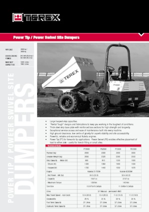 Dumpers a Ruote Terex PT 2000