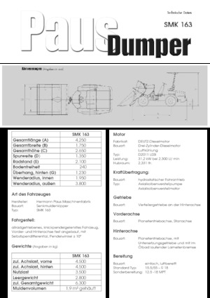 Dumpers a Ruote Paus SMK 163