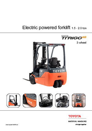Carrelli elevatori frontali elettrici Toyota 8 FBEKT 18