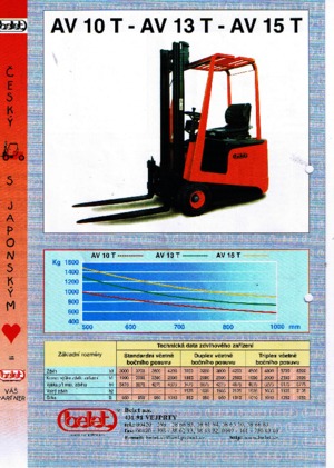 Carrelli elevatori frontali elettrici Belet AV 13 T