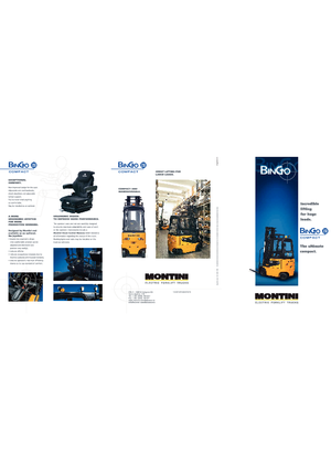 Carrelli elevatori frontali elettrici Montini Bingo plus N 250 Compact