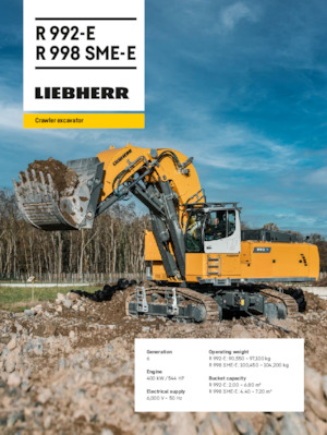 Escavatori cingolati elettrici Liebherr R 992-E
