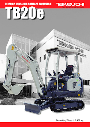 Escavatori cingolati elettrici Takeuchi TB 20 e