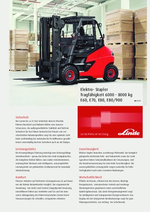 Carrelli elevatori frontali elettrici Linde E 70