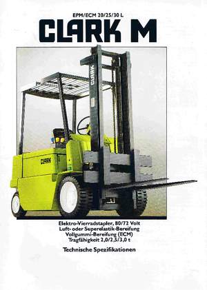 Carrelli elevatori frontali elettrici Clark ECM 30 L