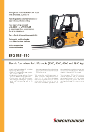 Carrelli elevatori frontali elettrici Jungheinrich EFG 550